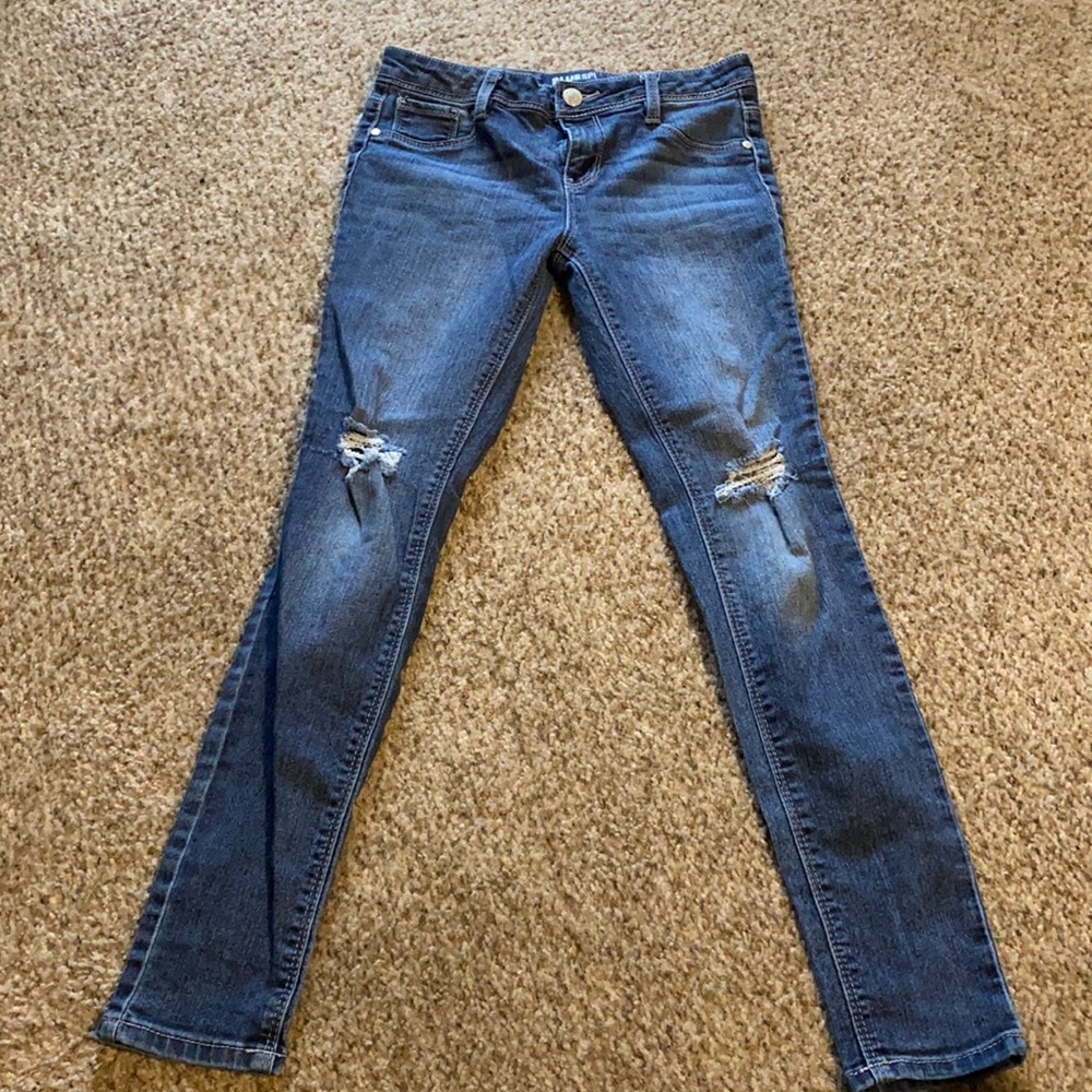 Blue spice skinny jeans